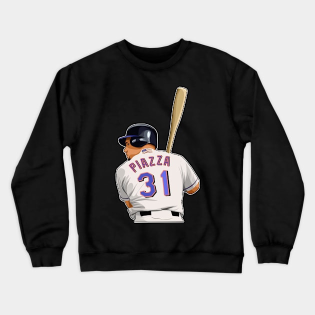 Mike Piazza #31 Bats Agains Crewneck Sweatshirt by RunAndGow